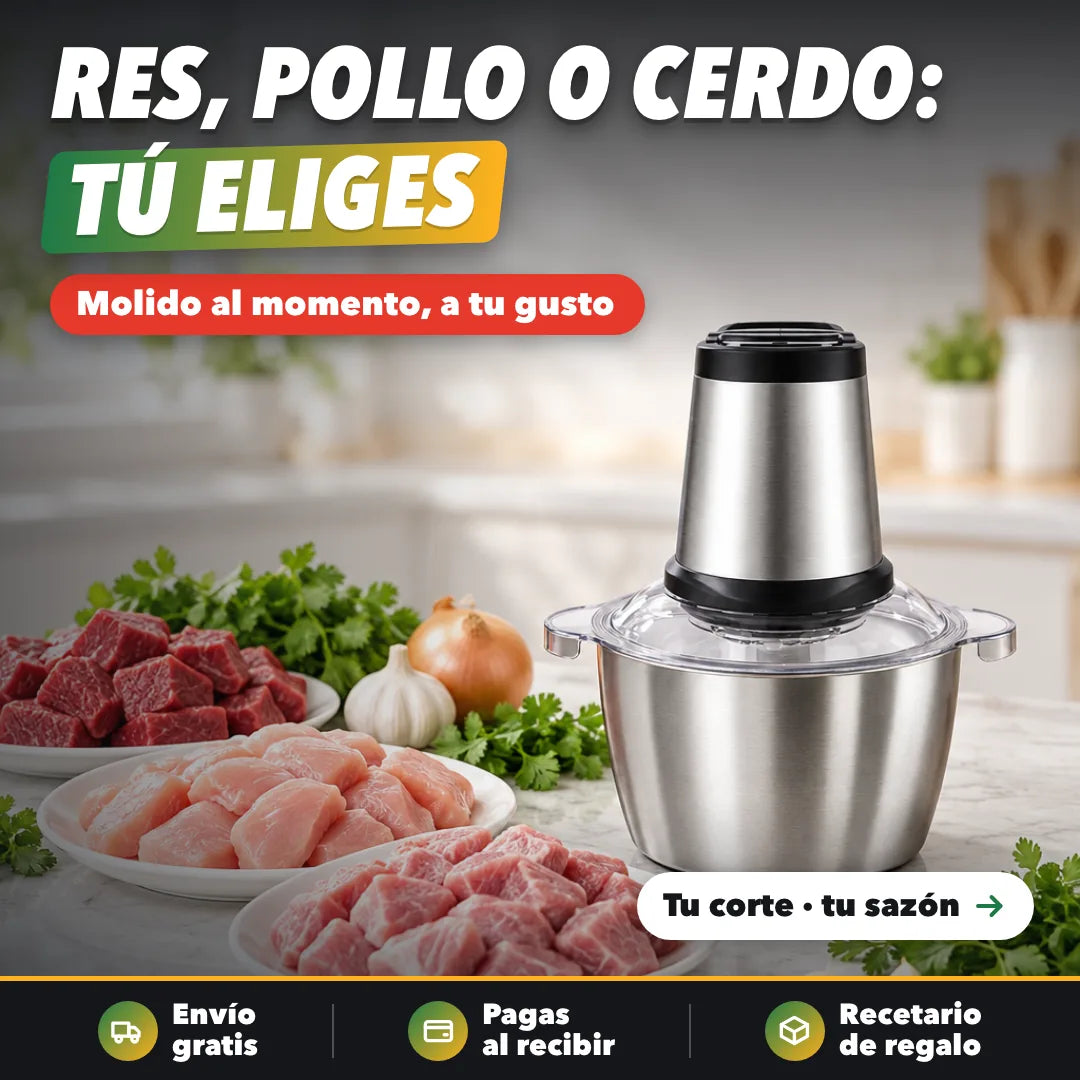 Res, pollo o cerdo: tú eliges el corte