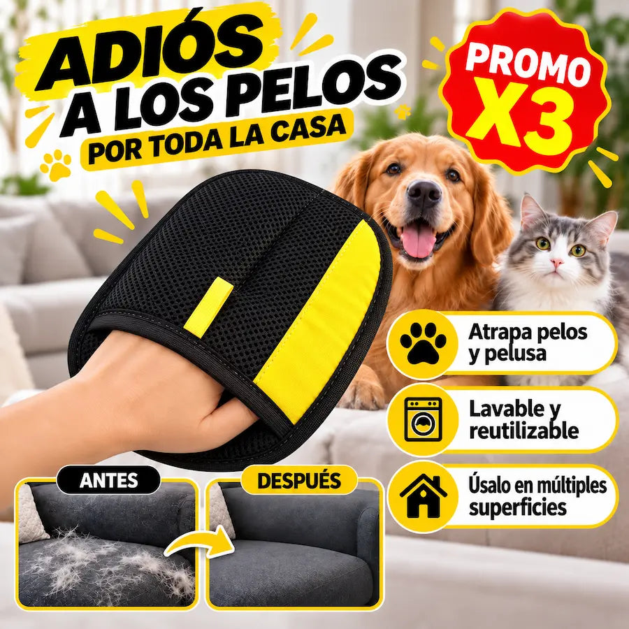 Guante quita pelos