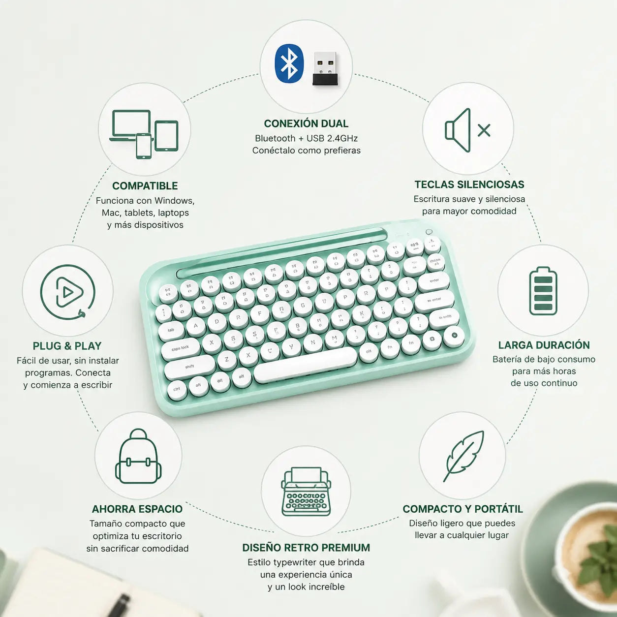 TECLADO INALÁMBRICO B01