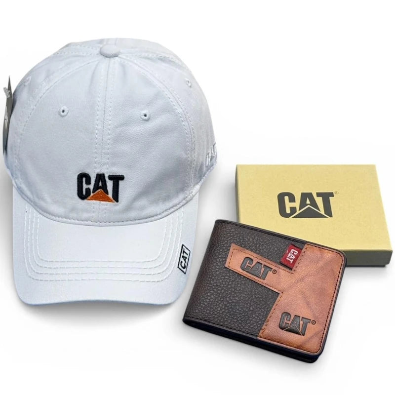 COMBO CATERPILLAR | Gorra + Billetera con diseño masculino premium.💎