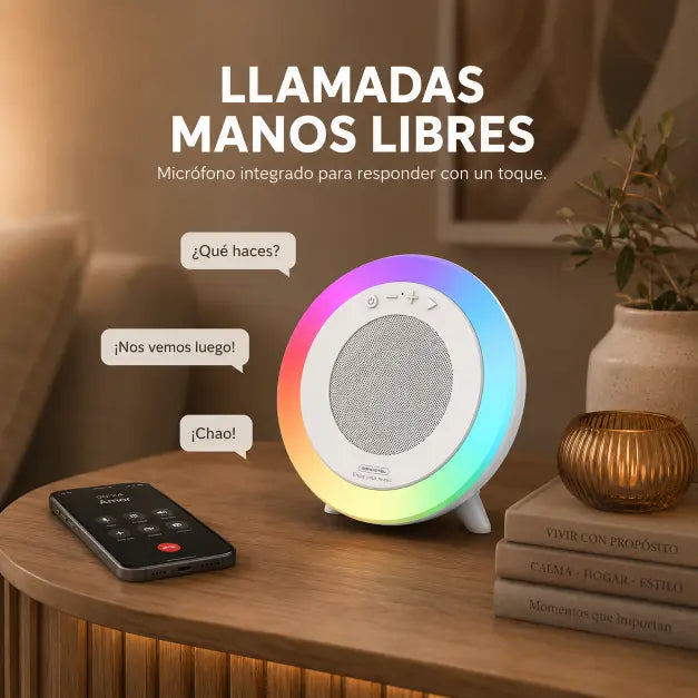 Parlante Inalámbrico con Luz RGB | Transforma cualquier espacio en segundos