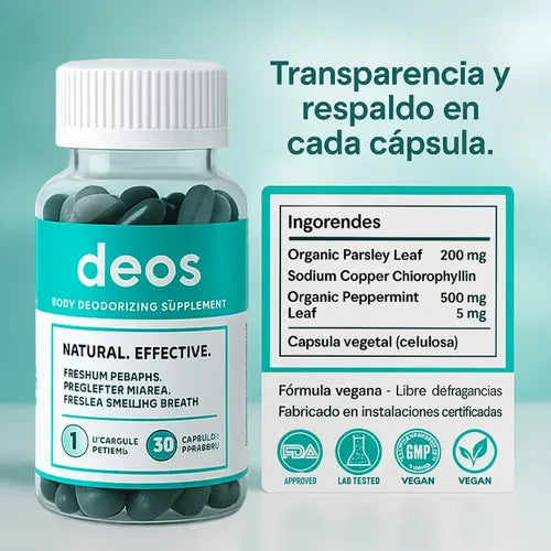DESODORANTE CORPORAL INTERNO | DEOS Body Supplement 30 Cap.