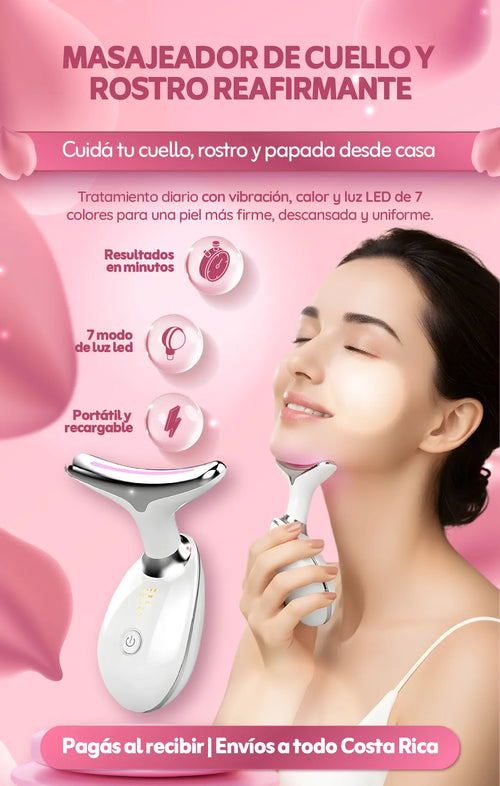 MASAJEADOR FACIAL Y DE CUELLO | Rejuvenece tu rostro en minutos desde casa