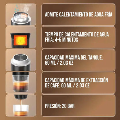 Cafetera Eléctrica Portátil☕ — Espresso al instante donde quieras