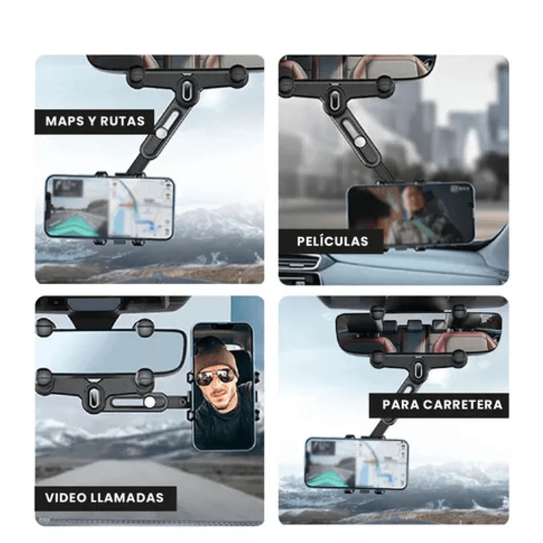Soporte de Celular Retrovisor para Carro 360°