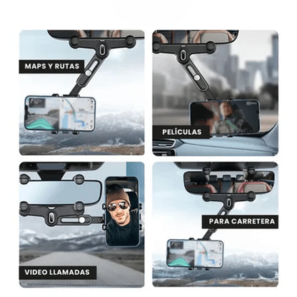 Soporte de Celular Retrovisor para Carro 360°