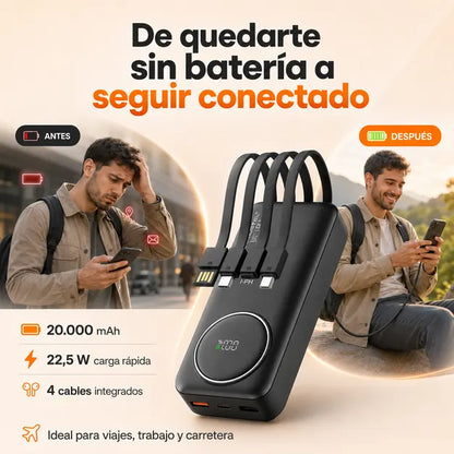 Powerbank 20.000 mAh: Seguí conectado aunque estés lejos de un enchufe