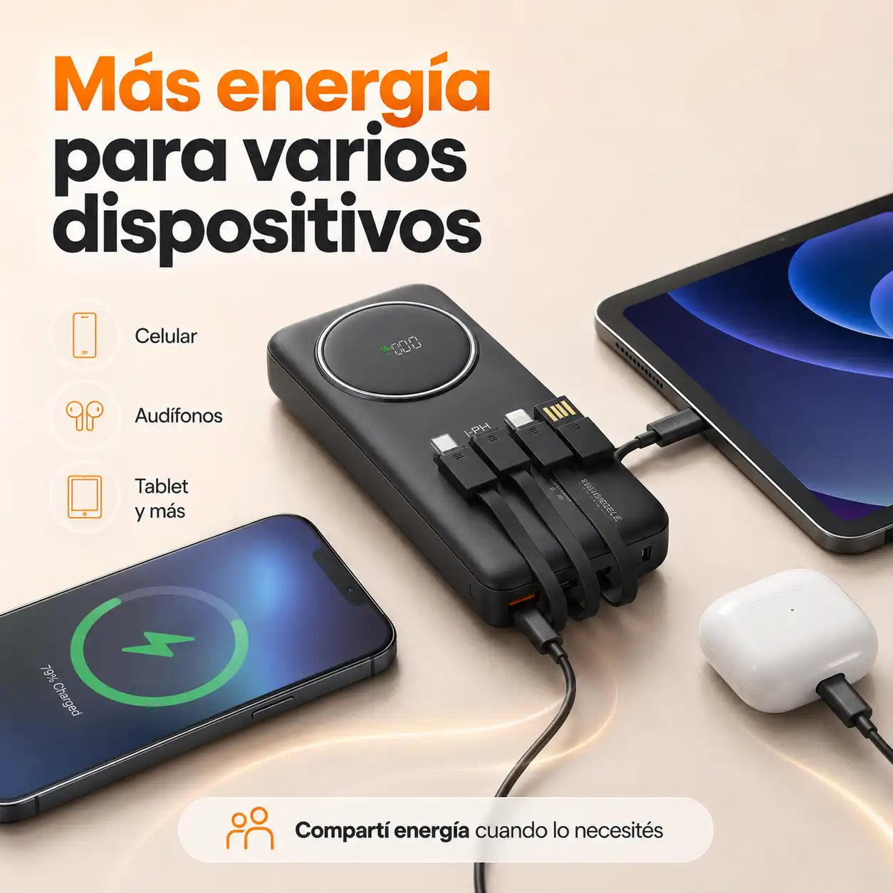 Powerbank 20.000 mAh: Seguí conectado aunque estés lejos de un enchufe