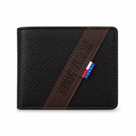 Billeteras Tommy Hilfiger - Marron con Negro Vertical
