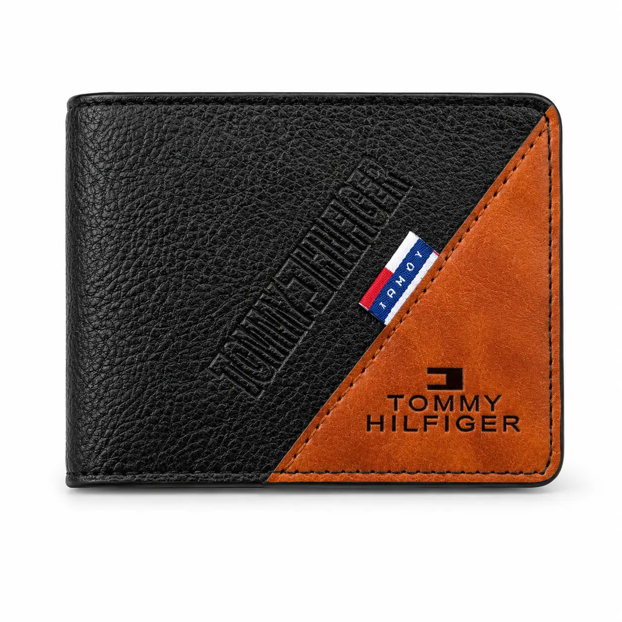 Billeteras Tommy Hilfiger - Café con Negro Diagonal
