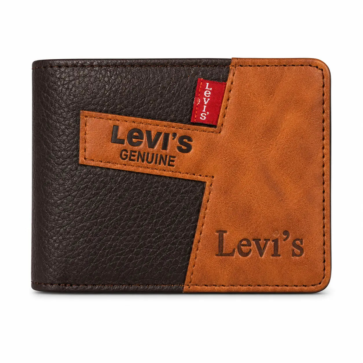 Billetera Levi's - Cafe con Marron y Cafe con Negro Premium bicolor