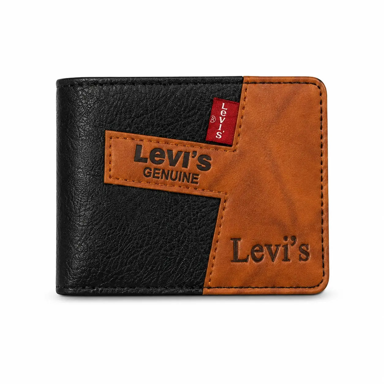 Billetera Levi's - Cafe con Marron y Cafe con Negro Premium bicolor