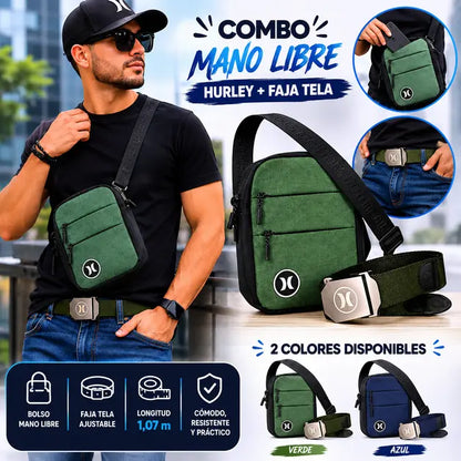 COMBO MANO LIBRE HURLEY+ FAJA TELA