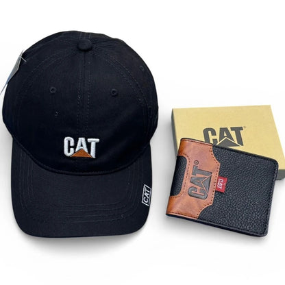 COMBO CATERPILLAR |  Gorra + Billetera con diseño masculino premium.💎