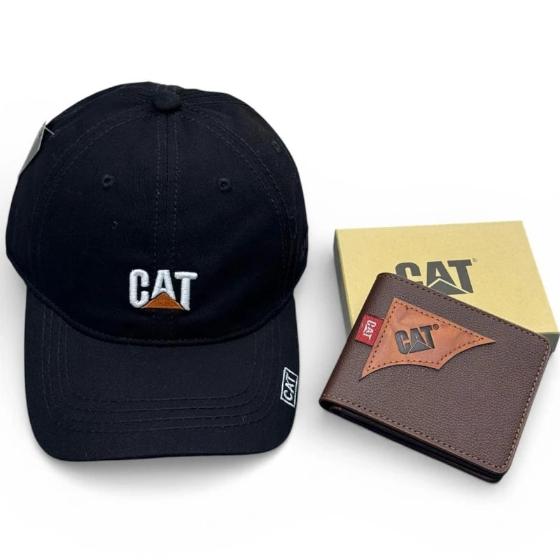 COMBO CATERPILLAR |  Gorra + Billetera con diseño masculino premium.💎