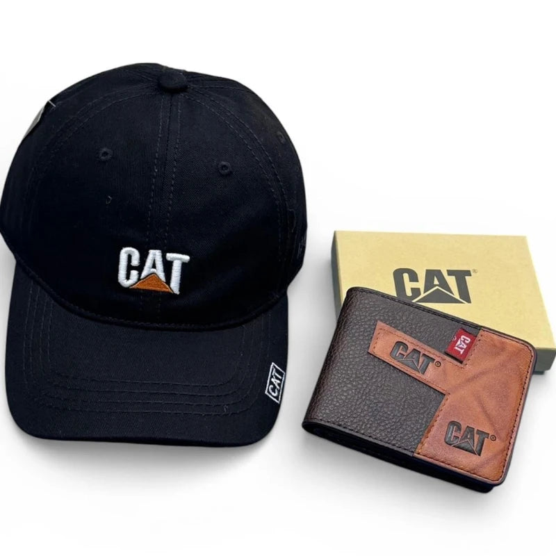 COMBO CATERPILLAR |  Gorra + Billetera con diseño masculino premium.💎