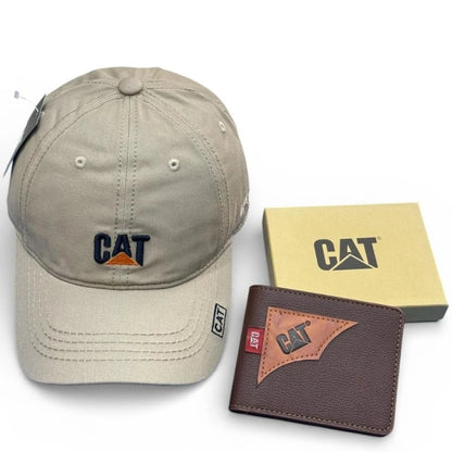 COMBO CATERPILLAR |  Gorra + Billetera con diseño masculino premium.💎