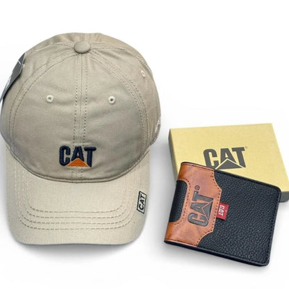 COMBO CATERPILLAR |  Gorra + Billetera con diseño masculino premium.💎
