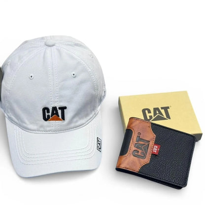 COMBO CATERPILLAR |  Gorra + Billetera con diseño masculino premium.💎