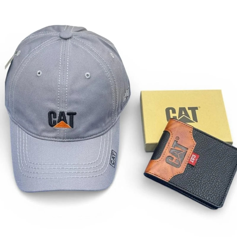 COMBO CATERPILLAR |  Gorra + Billetera con diseño masculino premium.💎