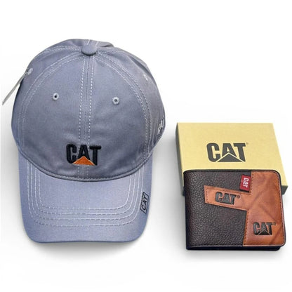 COMBO CATERPILLAR |  Gorra + Billetera con diseño masculino premium.💎