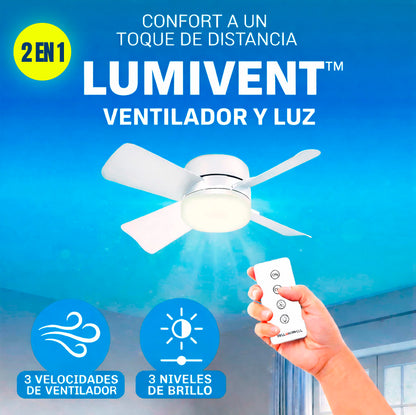 LumiVent TM | Ventilador con Luz LED | 2 EN 1 Ilumina y Refresca