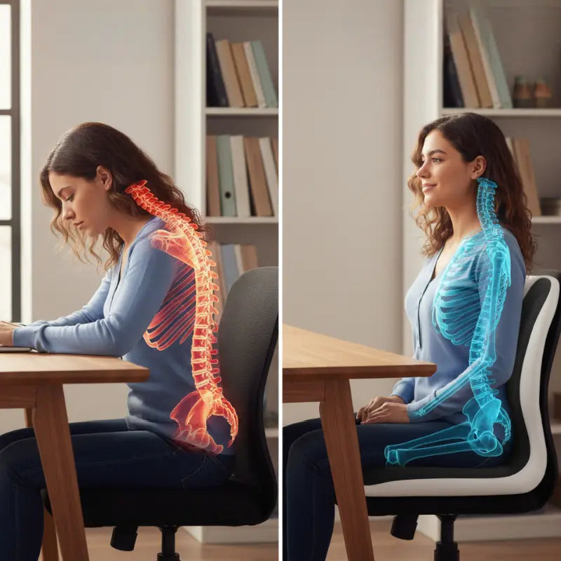 Asiento Ergonómico con Soporte Lumbar😮‍💨