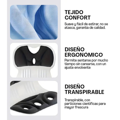 Asiento Ergonómico con Soporte Lumbar😮‍💨
