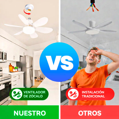 LumiVent TM | Ventilador con Luz LED | 2 EN 1 Ilumina y Refresca