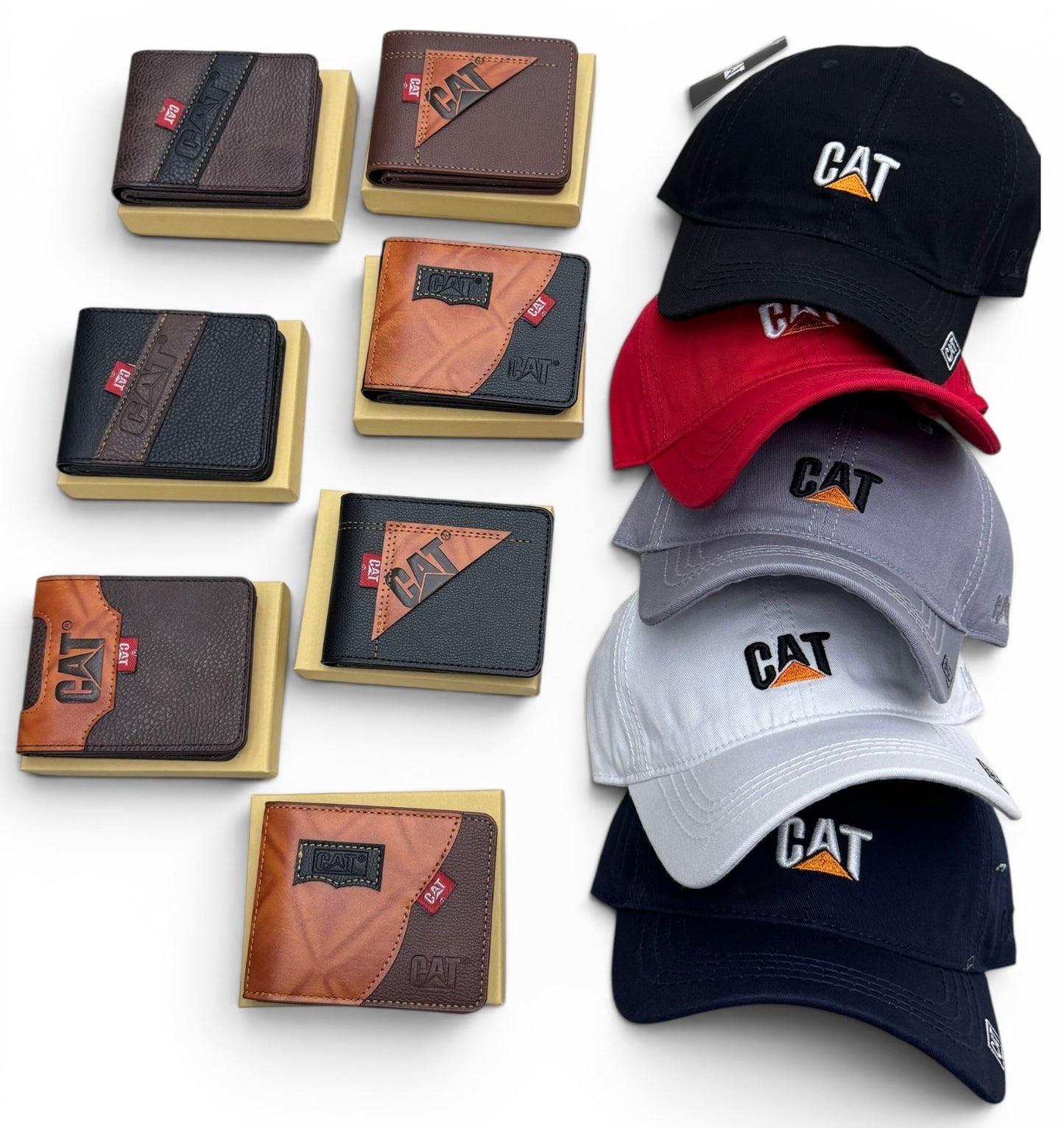 COMBO CATERPILLAR |  Gorra + Billetera con diseño masculino premium.💎