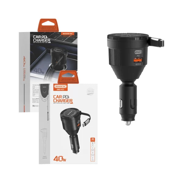 CARGADOR MULTIPLE PARA CARRO SMS-A23 40W