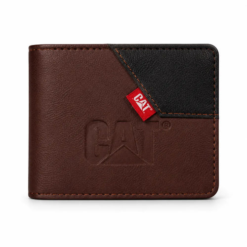 Billetera Caterpillar - Negro y Marron con esquina pro
