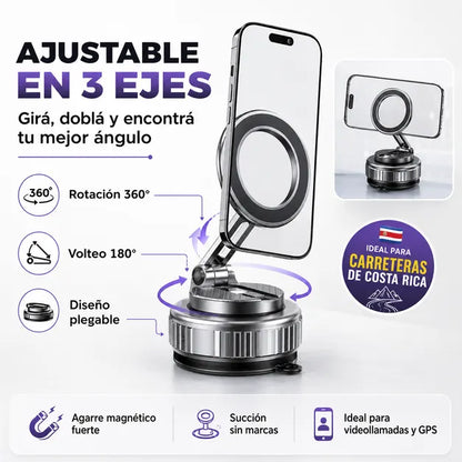 Soporte magnético 360° PRO | succión fuerte, diseño plegable y agarre estable