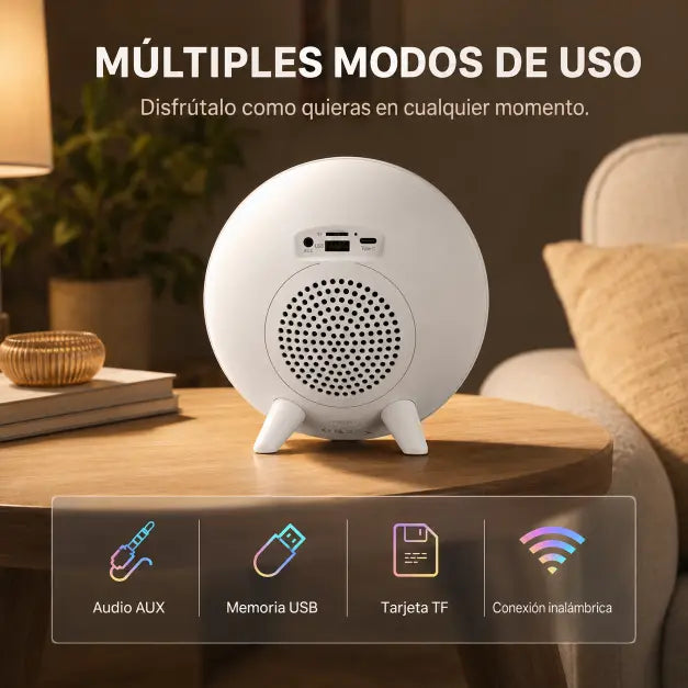 Parlante Inalámbrico con Luz RGB | Transforma cualquier espacio en segundos