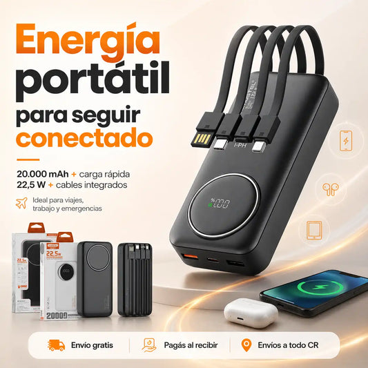 Powerbank 20.000 mAh: Seguí conectado aunque estés lejos de un enchufe