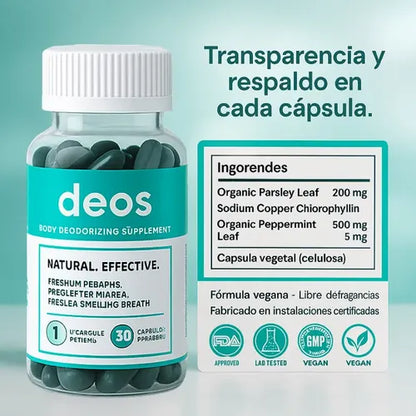 DESODORANTE CORPORAL INTERNO | DEOS Body Supplement 30 Cap.