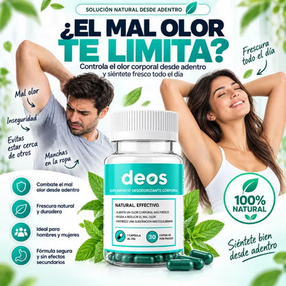 DESODORANTE CORPORAL INTERNO | DEOS Body Supplement 30 Cap.