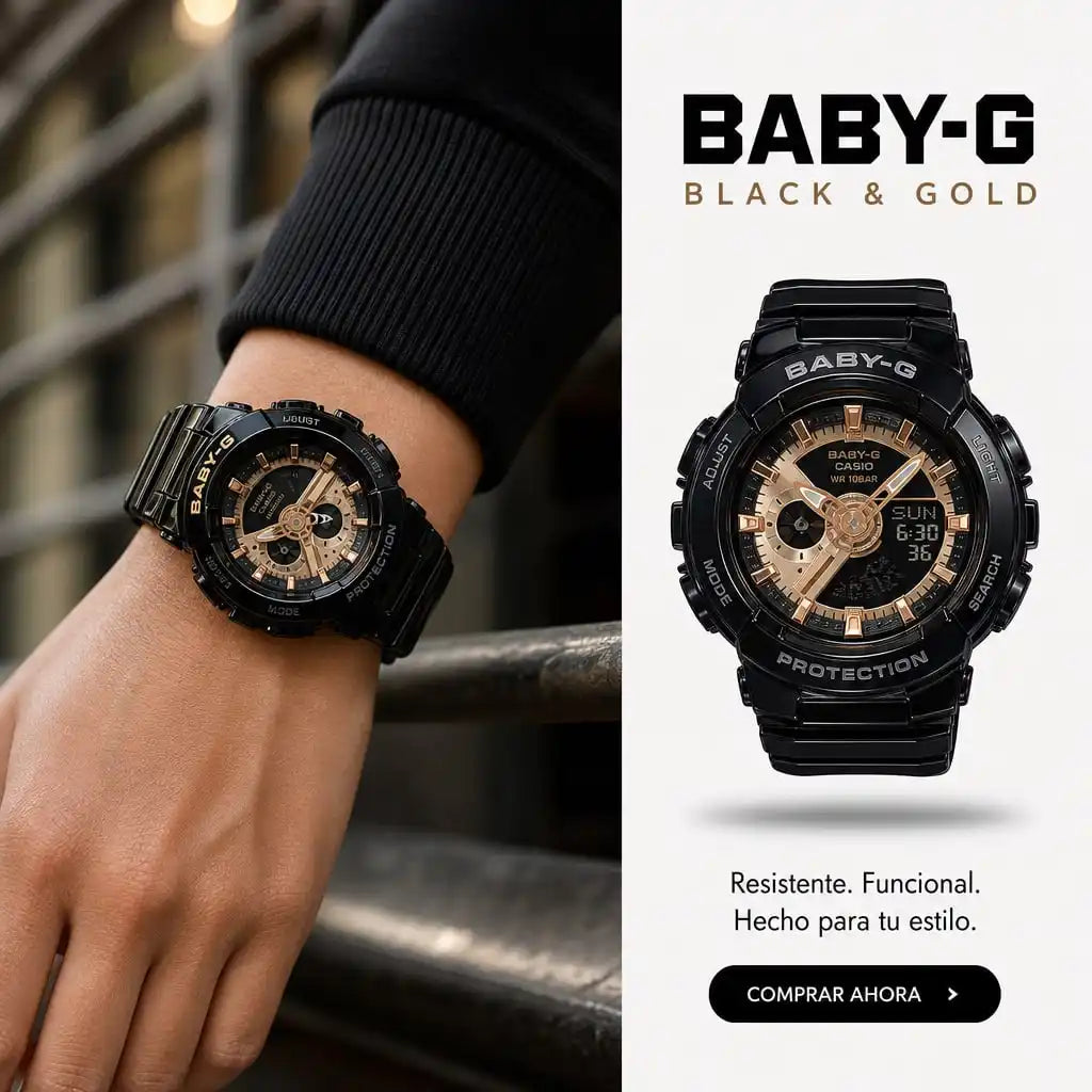 RELOJ BABY-G RESISTENCIA + ESTILO EN CADA COLOR
