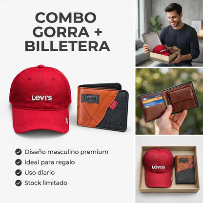 COMBO LEVI'S PERFECTO PARA HOMBRES | Gorra + Billetera