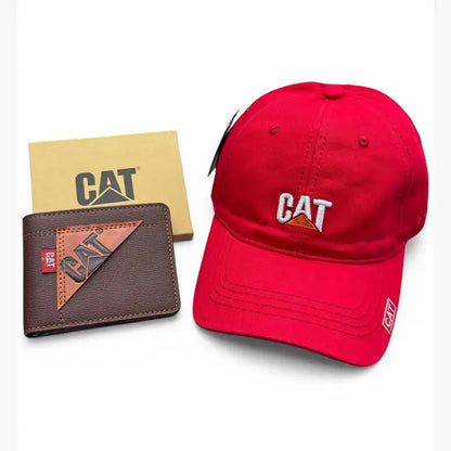COMBO CATERPILLAR |  Gorra + Billetera con diseño masculino premium.💎