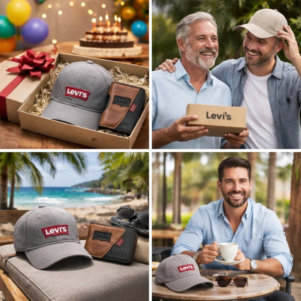COMBO LEVI'S PERFECTO PARA HOMBRES | Gorra + Billetera