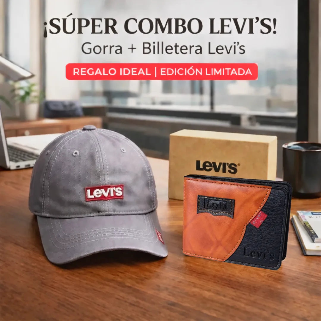 COMBO LEVI'S PERFECTO PARA HOMBRES | Gorra + Billetera
