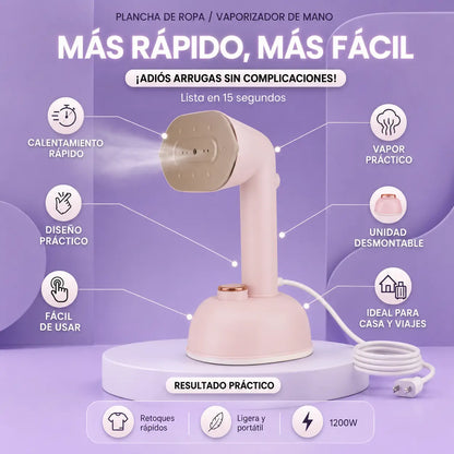 ¡ Luce impecable en segundos con la plancha Vaporizadora! 👕✨