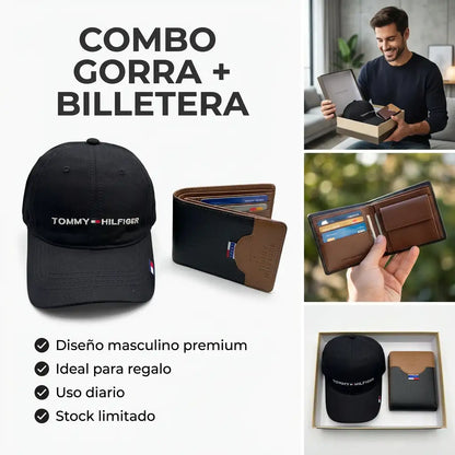 COMBO PERFECTO PARA HOMBRES | Gorra + Billetera Tommy Hilfiger