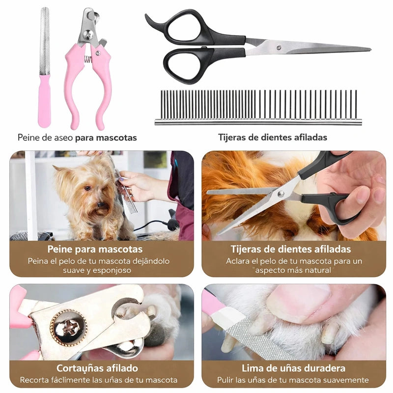 Kit Grooming 12 en 1: Todo lo que tu mascota necesita 🐶😺