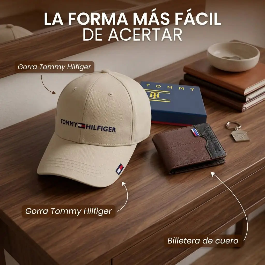 COMBO PERFECTO PARA HOMBRES | Gorra + Billetera Tommy Hilfiger