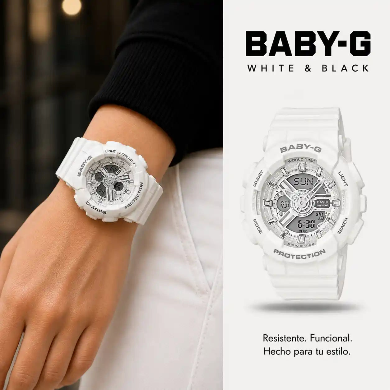 RELOJ BABY-G RESISTENCIA + ESTILO EN CADA COLOR