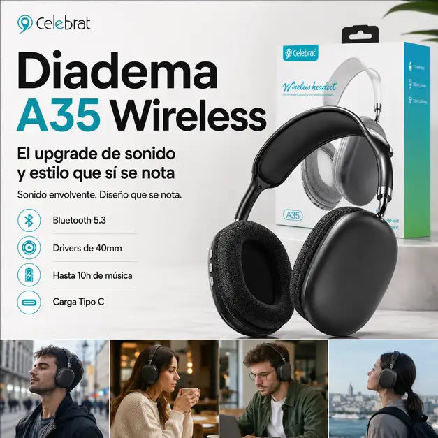 Diadema A35: el upgrade de sonido y estilo que sí se nota