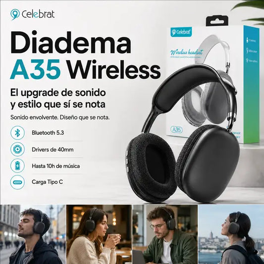 Diadema A35: el upgrade de sonido y estilo que sí se nota