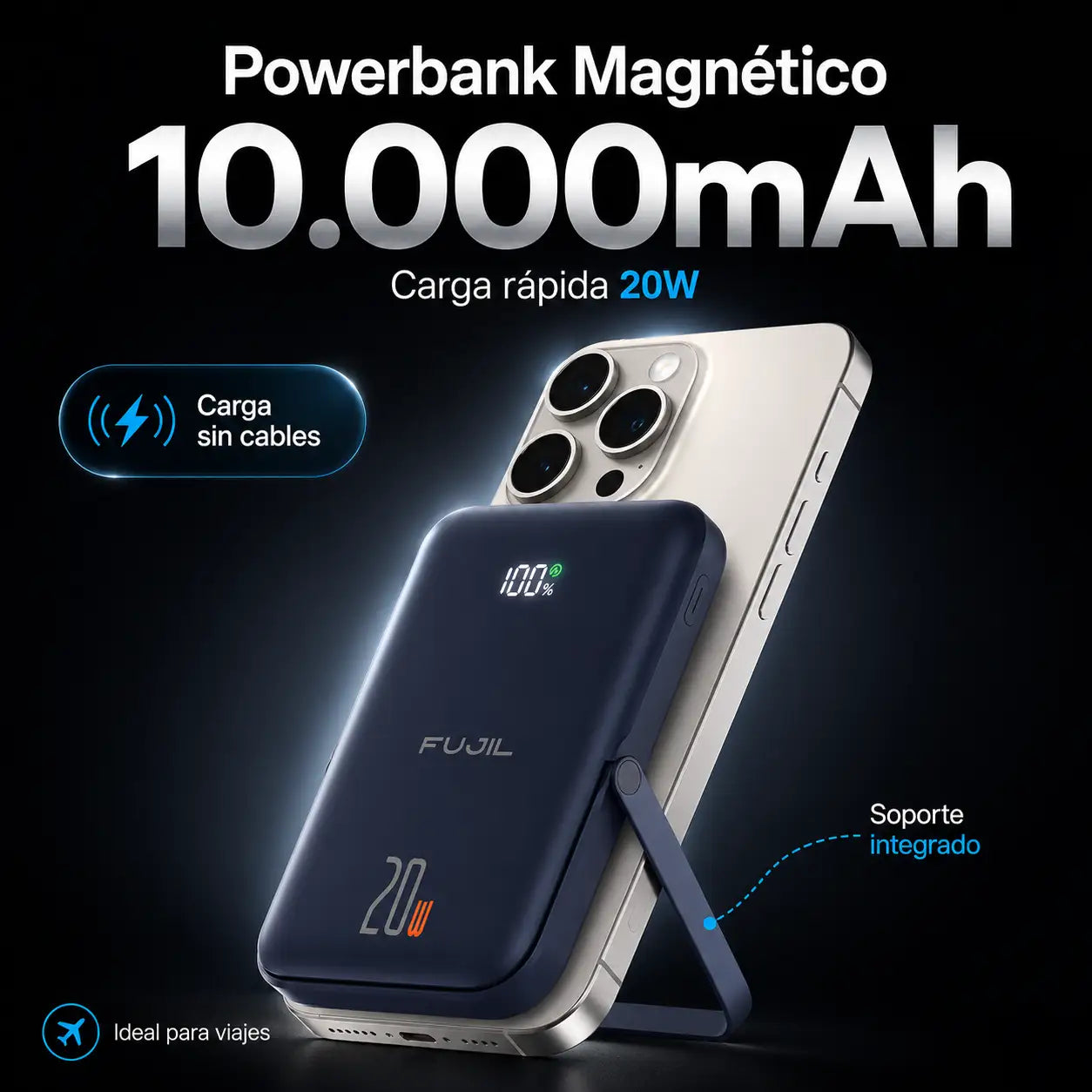 Powerbank Magnético: carga tu celular sin cables y sin detener tu día